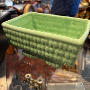 Vintage Mint Green Hobnail Ceramic Planter | Rectangular McCoy Style Pottery | Mid Century Succulent Planter |(1194)