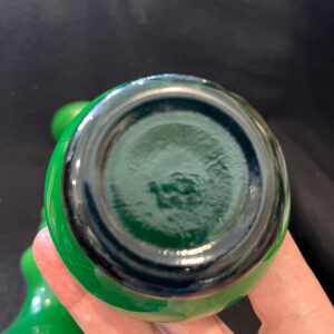 23861553 Pair of Mid-Century Modern Green Glass Vases