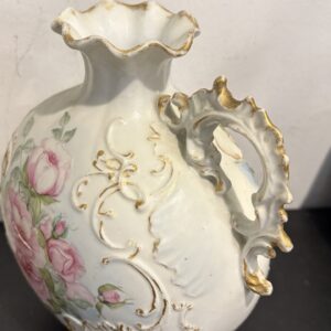 Capodimonte or Nippon Handled Vase