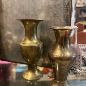 - Pr Small - Brass Vase - CONSIGNMENT